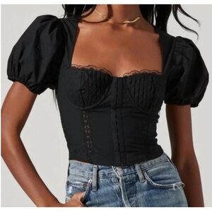 Astr the label black corset top